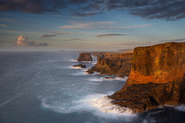 Wall Mural - Waves and Light Eshaness Cliffs Shetland