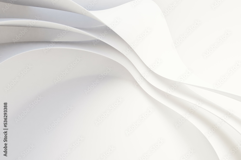 Abstract white Architecture Background. 3d render. Modern Geometric ...