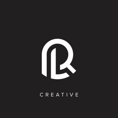 Wall Mural - Initial based creative and minimal RL Logo. LR letter monogram icon symbol.