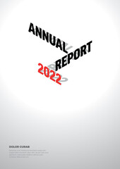 Wall Mural - Annual minimalistic report light cover template