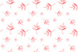 © masanyanka - Watercolor seamless pattern of red leafs for print with white background. Fall vibes