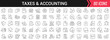 © stas111 - Taxes and accounting linear icons in black. Big UI icons collection in a flat design. Thin outline signs pack. Big set of icons for design