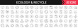 © stas111 - Ecology and recycle linear icons in black. Big UI icons collection in a flat design. Thin outline signs pack. Big set of icons for design