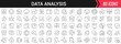 © stas111 - Data analysis linear icons in black. Big UI icons collection in a flat design. Thin outline signs pack. Big set of icons for design