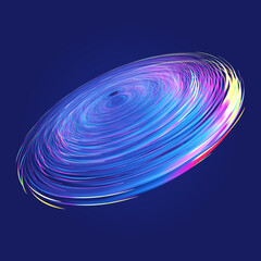Poster - Colorful spiral coil pattern