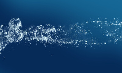 air bubbles in the water background. abstract oxygen bubbles in the sea. water bubbles.