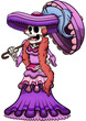 Catrina. Vector clip art illustration with simple gradients.