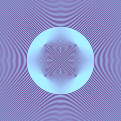 Poster - Simple geometric pattern of blue colored lines. 3d rendering advertising. Digital illustration background