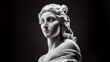 Illustration of a Renaissance marble statue of Selene. She is the goddess of the Moon. Selene in Greek mythology, known as Luna in Roman mythology.
