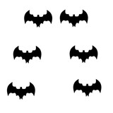 Fototapeta Dinusie - Flying bats, Halloween flying bats