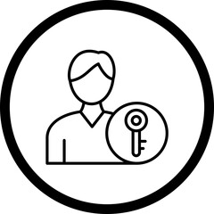 Sticker - Key Person Icon Style