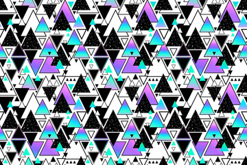 Wall Mural - seamless geometric pattern of different triangles