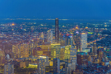 Fototapete - Cityscape of downtown Brooklyn skyline  from Manhattan New York City