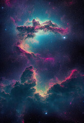 deep space illustration of galaxy