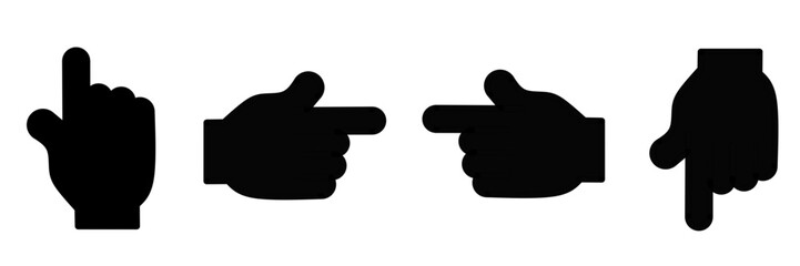 Leinwandbilder - computer mouse icon pointer pointer. Clicking cursor, pointing hand clicking cursor. Vector stock icon symbol collection