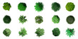 © Keyframe's - 3D Top view Green Trees Isolated on PNGs transparent background , Use for visualization in architectural design or garden decorate