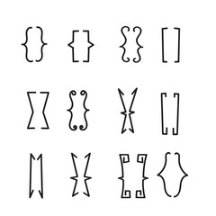 Wall Mural - hand drawn doodle text bracket illustration icon