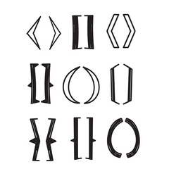 Wall Mural - hand drawn doodle text bracket illustration icon