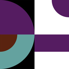 Poster - Trendy geometric square with abstract patterns in multiple colors and shapes. Creative contemporary design element for decoration of pop theme design.	