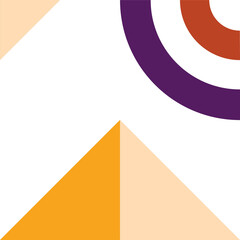Poster - Trendy geometric square with abstract patterns in multiple colors and shapes. Creative contemporary design element for decoration of pop theme design.	