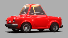 Cartoony-looking Red Classic Concept Car 3d Model