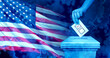 United States elections and American vote or voter and America voting or USA partisan politics as Republicans and Democrats in a political election 