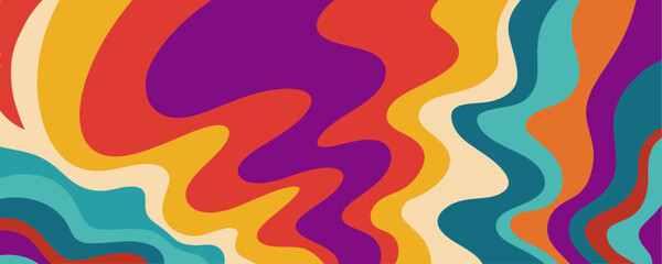 Poster - Abstract trendy liquid background design. Retro 80s and fluid pattern for copy space frame design and wallpaper