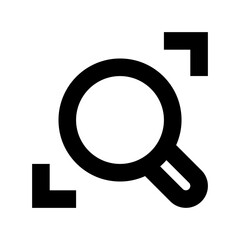 Wall Mural - Magnifier Flat Vector Icon