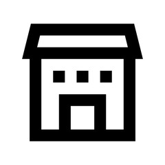 Sticker - House Flat Vector Icon 