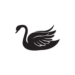 Wall Mural - Swan logo Template vector illustration