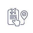 © nexusby - flight booking icon, line vector