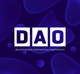 Wall Mural - dao banner design, decentralized autonomous organization