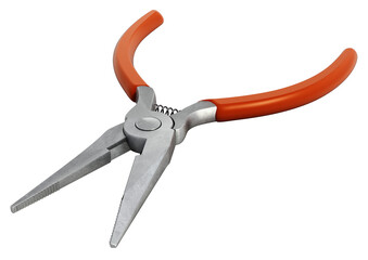 Wall Mural - Long nose pliers isolated on transparent background. 3D illustration