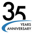 35 years anniversary logo design template