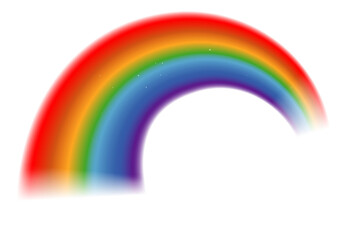 Poster - Realistic rainbow. Decorative sky element. Fairytale miracle symbol