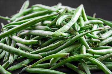 Wall Mural - Green beans closeup view