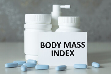 Wall Mural - medical text BODY MASS INDEX on the card. medicine. medical concept
