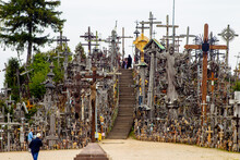 SIAULIAI, LITHUANIA. Hill Of Crosses Is A Unique Monument Of History And Religious Folk Art And The Most Important Lithuanian Catholic Pilgrimage Site. 10 02 2022