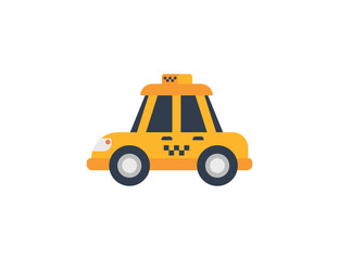 Taxi cab vector isolated icon. Emoji illustration. Taxi vector emoticon