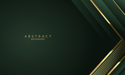 dark green luxury premium background and gold line.