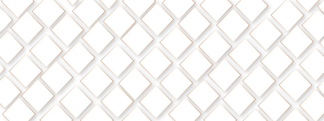  Abstract white geometric overlapping square pattern, design of technology background with shadow. Vector illustration. You can use for add, poster, design artwork, template, banner, wallpaper