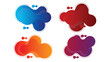 Modern liquid irregular amoeba blob shape abstract elements graphic flat style design.