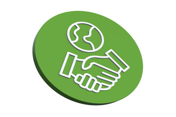 Wall Mural - ecological green energy icons concept green coop
