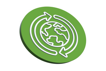 Wall Mural - ecological green energy icons concept green earth