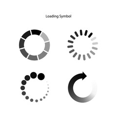 Poster - Set of Loading icons. load icons. White background. Loading vector icon