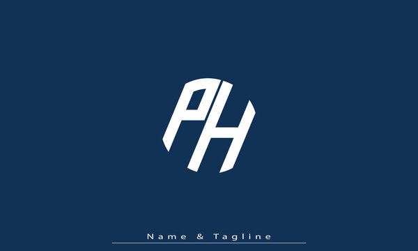 Alphabet letters Initials Monogram logo PH , HP