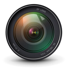 Poster - Camera photo lens, 3d realistic icon.