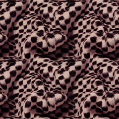  Seamless checkered fur texture, pattern
