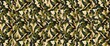 greenwood leaves render green and yellow hypnotic wallpaper background design illustration, Generative AI
