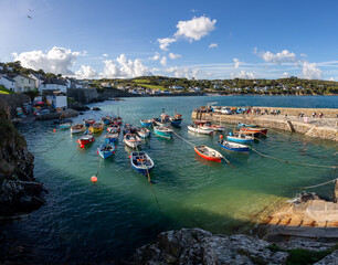 Wall Mural - The harbour and fishing boats at Coverack in Cornwall